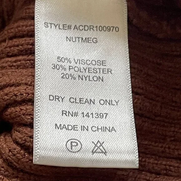 ASTR the Label Nutmeg Ribbed Turtleneck Maxi Sweater Dress ACDR100970 Brown XS - Picture 5 of 8